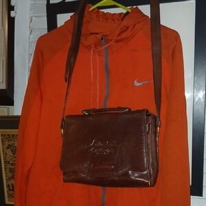 Vintage America Brown Leather Shoulder Bag